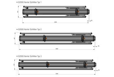 Leiterträger / Leiterlift G2000 Harrier aus Aluminium für Hyundai H350 L2H2 ( 2006- )